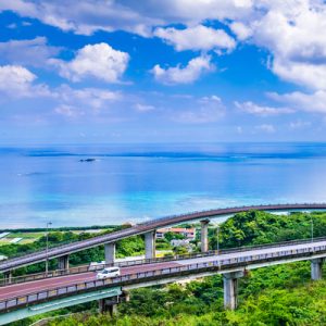 aerial view of nirai kanai bridge