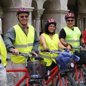 tourists on bikes