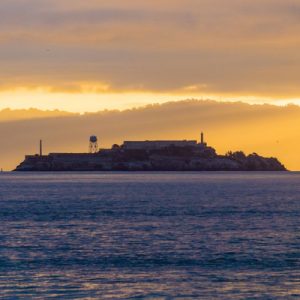 view of the alcatraz from the sea