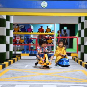 kids playing at tayo station
