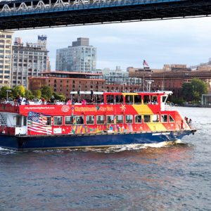 ferry cruising the hudson ricer in new york