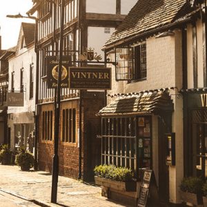 a street somewhere in Stratford-upon-Avon