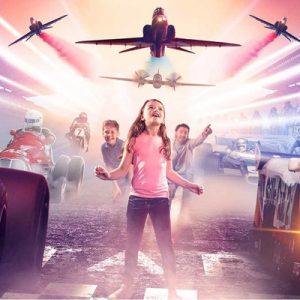 girl between silverstone cars