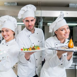students with pastries and desserts