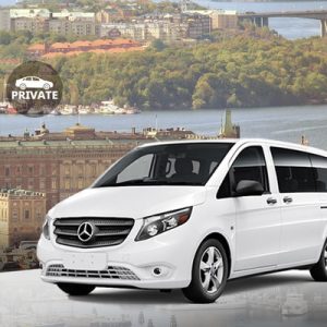 white sedan Stockholm Arlanda Airport