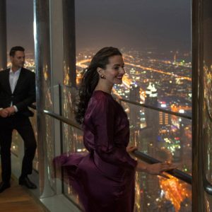 outdoor terrace of the lounge burj khalifa