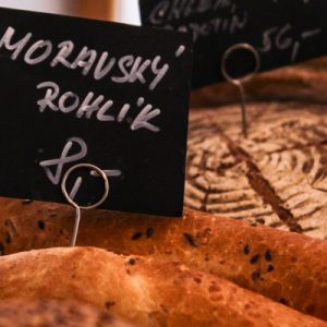 a picture of Czech bread on display