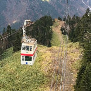 double decker gondola of Shinhotaka Ropeway