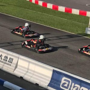 go karters driving around the Taroko Sports Kart Racing Site