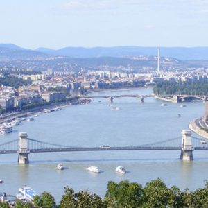 view of budapest from the castle district