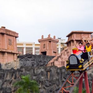 rollercoaster in sunway lagoon amusement park