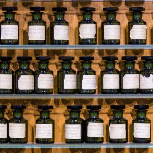 rows of perfume