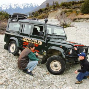 driving instructor teaching 4wd driving student