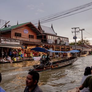 Maeklong Train Market and Amphawa Floating Night Market with Firefly Viewing Tour