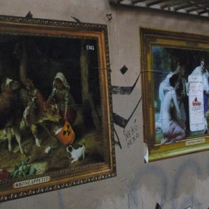framed paintings street art tel aviv walking art tour