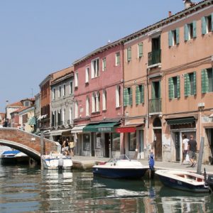 venice canal and bridge with boats