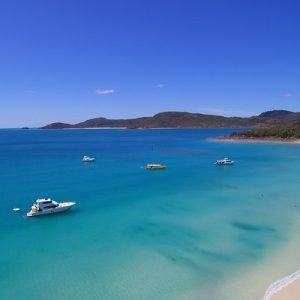 aerial view of whitehaven beach