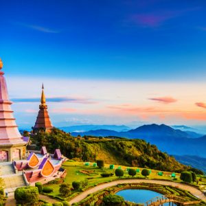 twin pagodas in doi inthanon national park