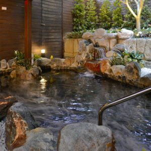 hot spring inside gaia hotel