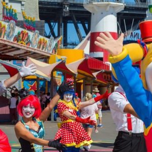 mascots of Luna Park Sydney